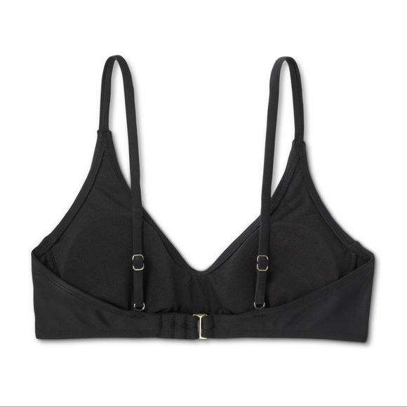 2/$20   Wild Fable Scoop Neck Bralette Bikini Top - Black - Picture 4 of 6